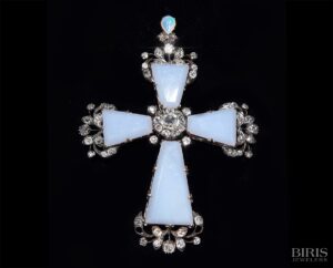 Jeweled Cross Georgian Pendant