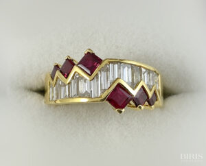 Jewelry Ring with Diamonds and Precious Stones