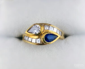 Jewelry Ring with Diamonds and Precious Stones